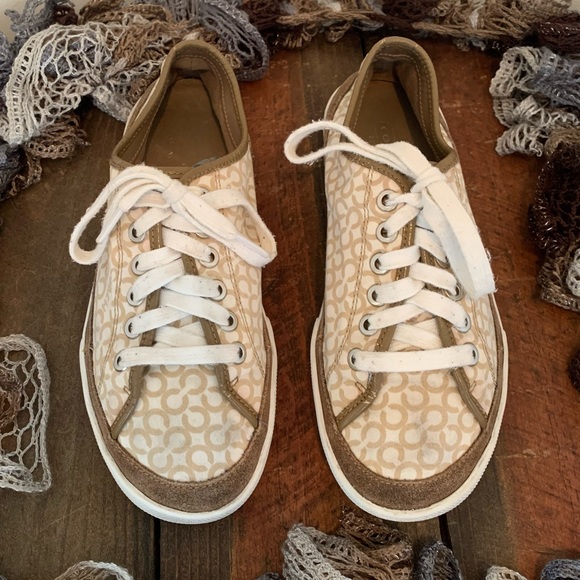 Coach Shoes - Coach Edith Canvas Sneakers